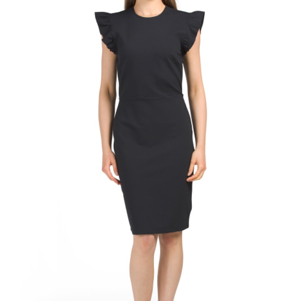 AVEC LES FILLES Ruffle Sleeve Dress
